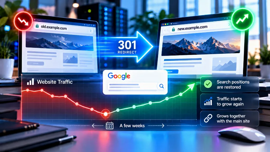 Moving a blog from a subdomain to a folder on the main site with 301 redirects