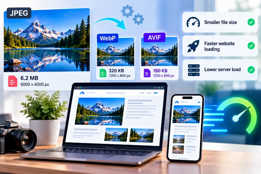 Image optimisation – a heavy photo reduced to a light file without losing quality Image optimisation – a heavy photo reduced to a light file without losing quality