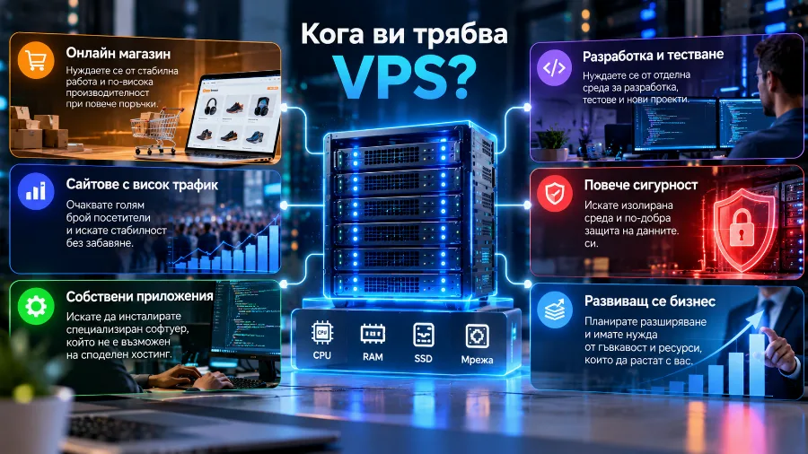 Растящ трафик и бавен сайт: знаци, че е време за VPS Растящ трафик и бавен сайт: знаци, че е време за VPS