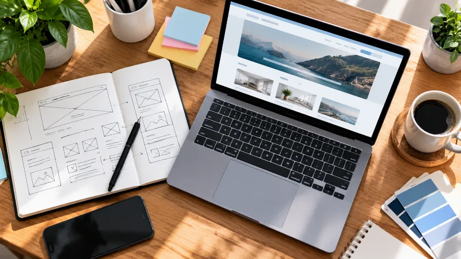 Planning the pages of a website before building it
