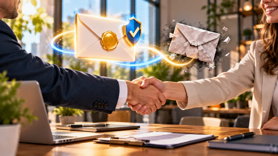 A business email on your own domain builds more trust than a free address