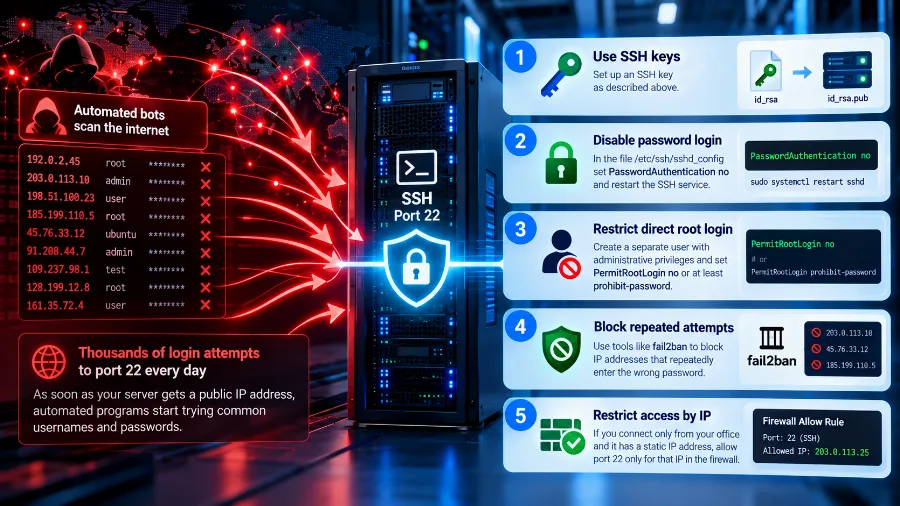 Protecting SSH access from automated login attempts Protecting SSH access from automated login attempts