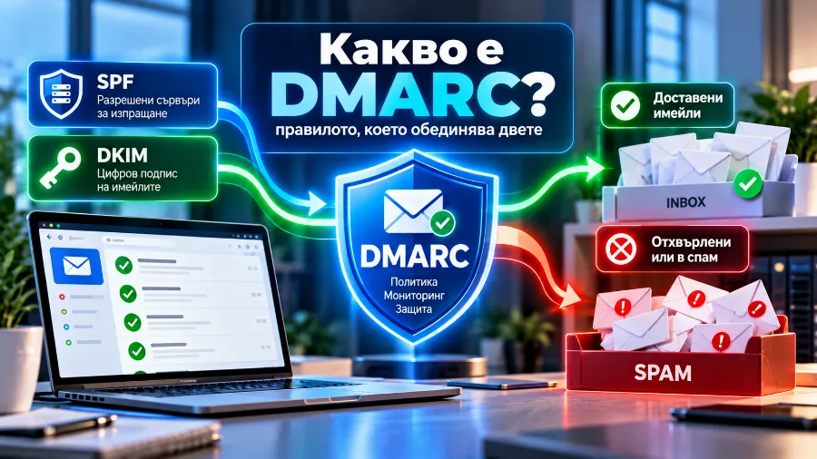 DMARC проверява дали подписът на писмото съвпада с домейна в полето „От“