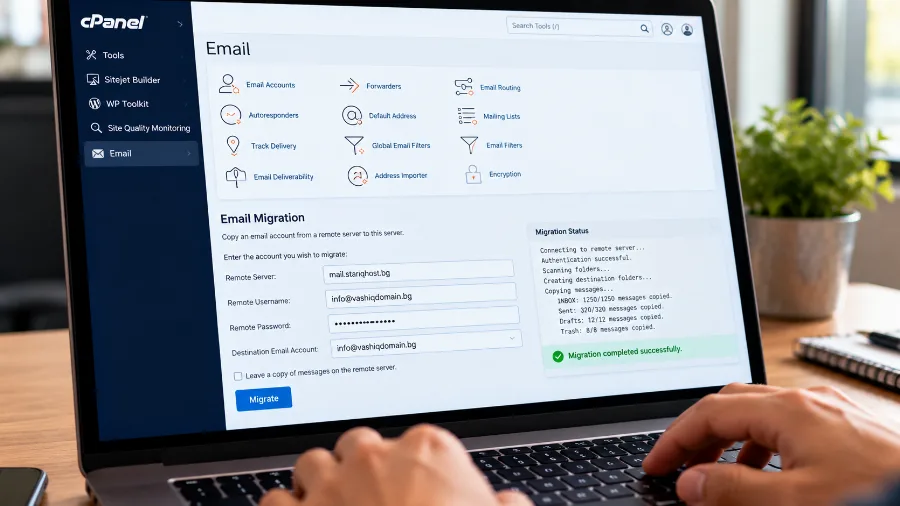 Moving email mailboxes and messages to the new hosting provider